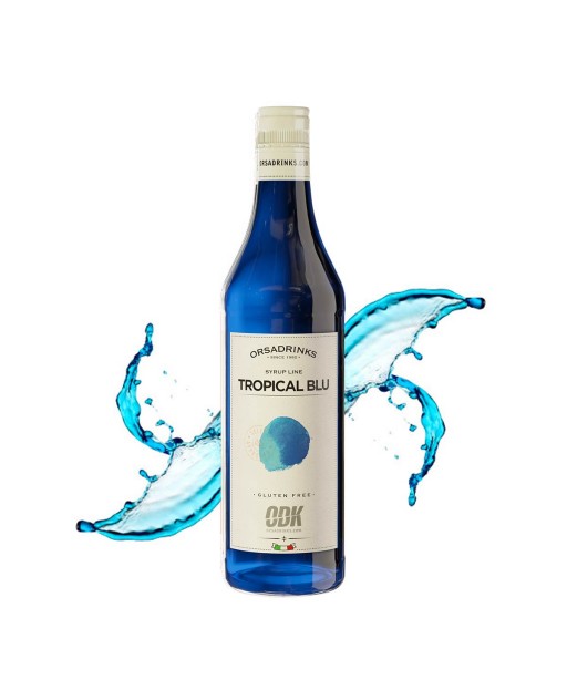 Sirupas kokteliams tropinių vaisių skonio Orsa Drinks "Tropical Blu", 750 ml