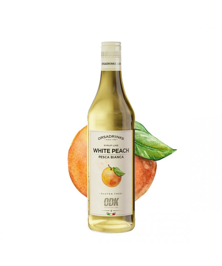 Sirupas kokteiliams baltųjų persikų skonio Orsa Drinks "White Peach", 750 ml